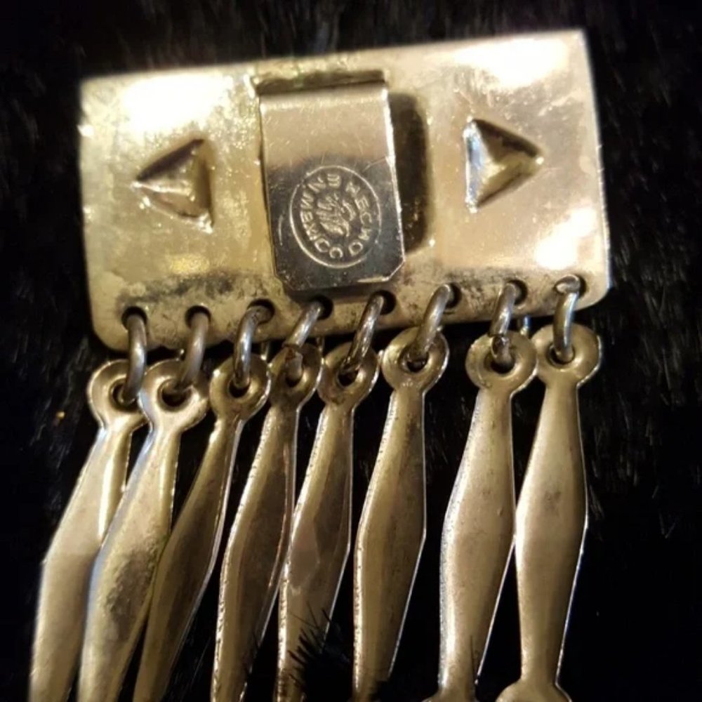 Vintage Taxco Mexico Sterling Silver925 A Wide Multi-Row Panel Link Bracelet - Picture 5 of 16